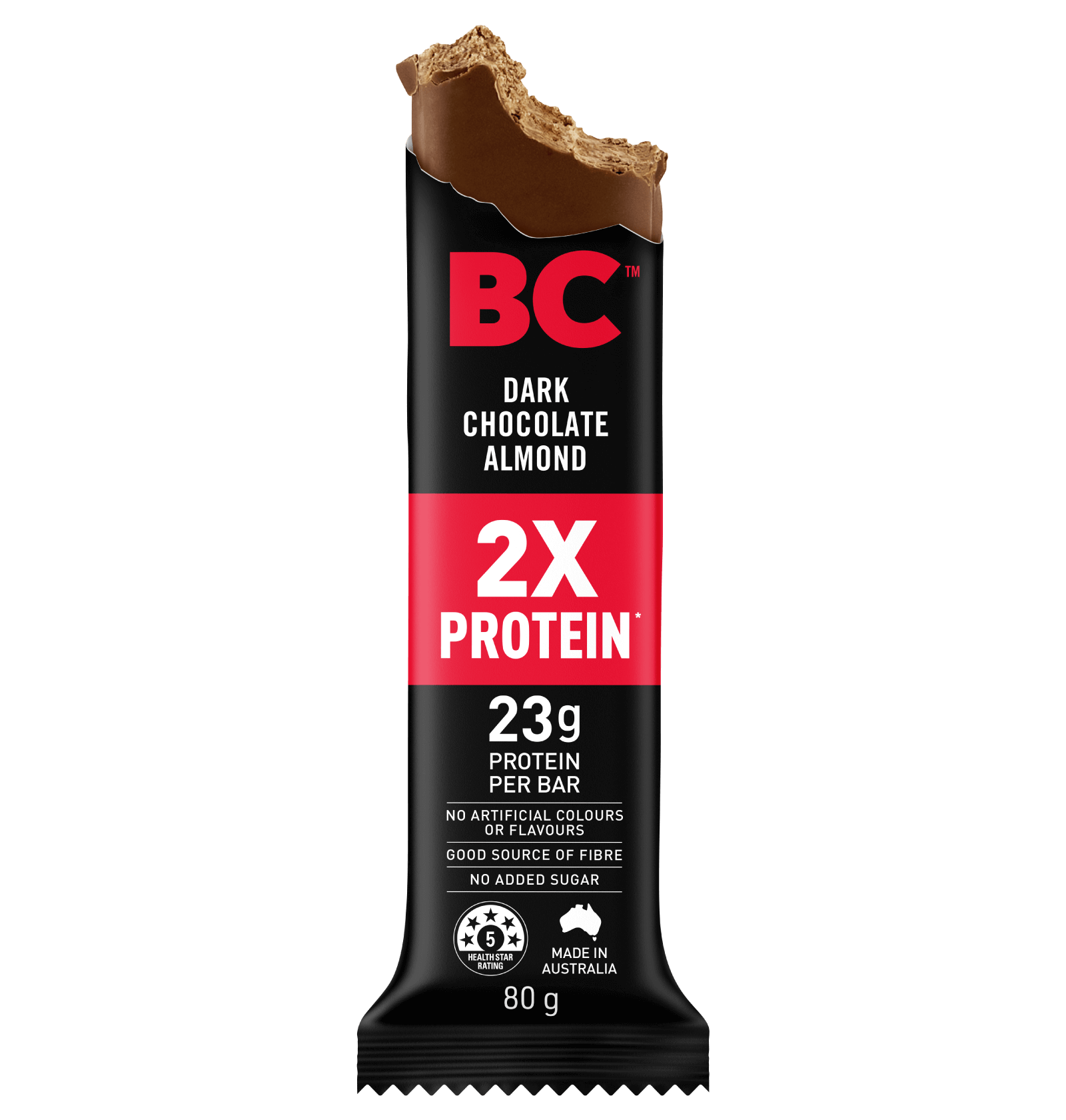 BC Snacks Dark Chocolate Almond 2x Protein Bar